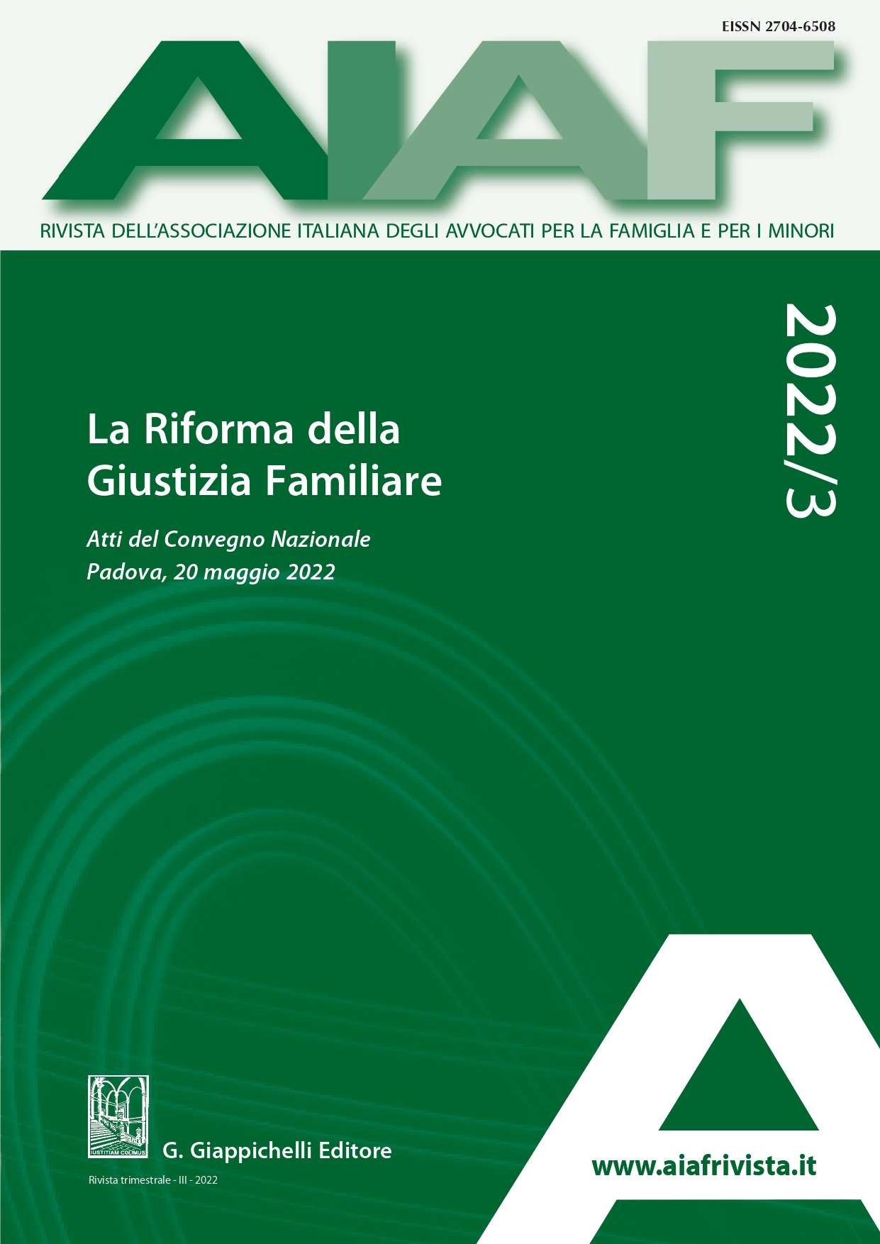 La nuova rivista AIAF è online, l'editoriale dell'Avv. Giulia Sarnari